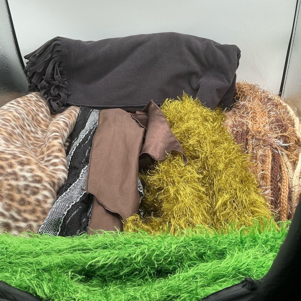 Bundle of 7 Assorted Scarves Collection of different sizes